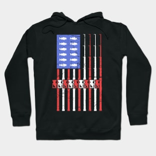 Bass Fishing American Flag Hoodie